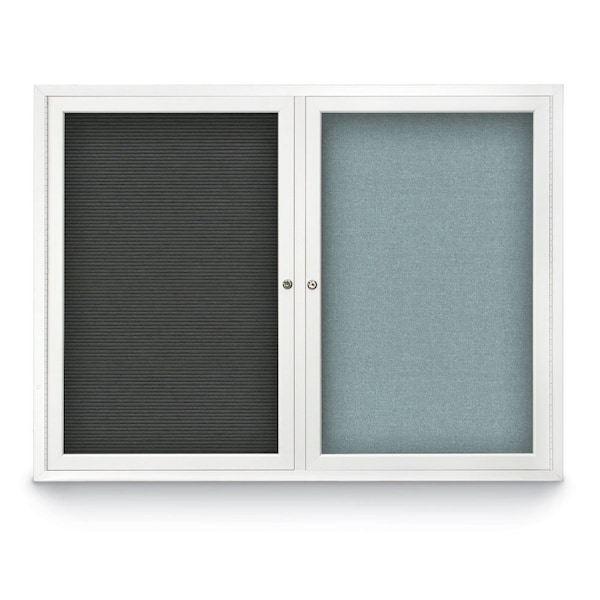 Corkboard, Med Grey/Black, 60" X36"